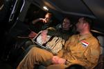 LØSLADT. Tre hollandske marinesoldater blev i sidste måned taget tilfange af libyske tropper. Efter lang tids forhandlinger fik de lov at vende hjem til Holland i weekenden. 