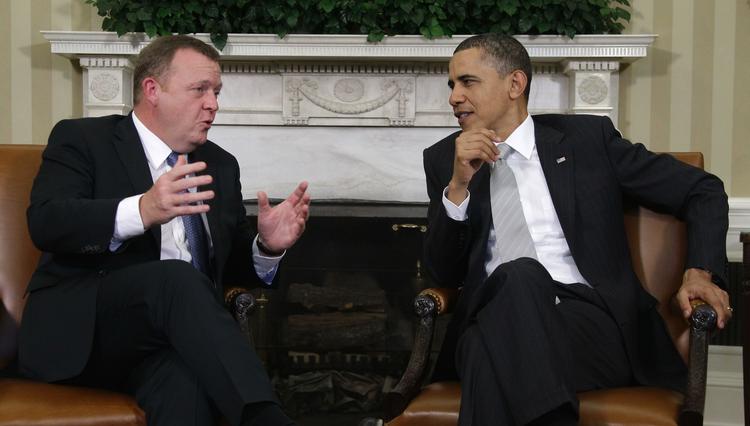 ROS. Præsident Obama kaldte Lars Løkke Rasmussen »en ekstraordinær leder« da de to mødtes i dag. Udover Danmarks indsats i Afghanistan roste han også Danmark for at være et forbilledligt land på miljøområdet. 