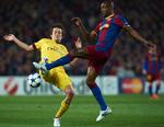 Angrebet. Eric Abidal (t.h.) kommer næppe på banen mere i denne sæson. 