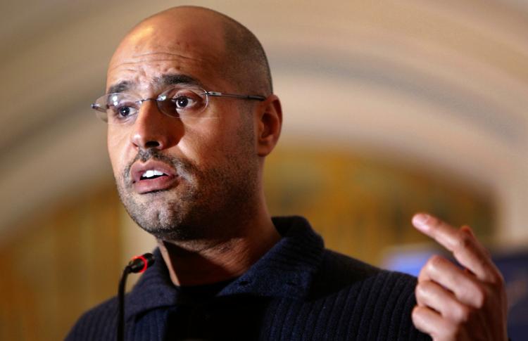 SKUFFET. Moarmar Gaddafis søn Saif al-Islam mener ikke at Libyen har fået valuta for de penge, landet ifølge ham donerede til Nicolas Sarkozys valgkampagne. 