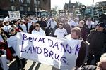 Traktordemonstration. Dansk Landbrug er mødt talstærkt op på Rådhuspladsen, hvor flere hundrede landmænd var valfartet til fra hele Danmark for at demonstrere mod regeringens grønne vækstplan. 