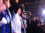 Fest. Selvom FCK ikke går videre i turneringen, var humøret på gæstetribunen højt til det sidste. Privatfoto 