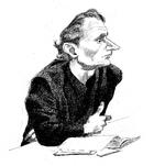 identitet. Sagsøger, Thomas Skade-Rasmussen Strøbech mener, at hans identitet er blevet misbrugt i romanen 'Suverænen'. Tegning: Roald Als 