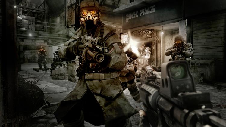 ’Killzone 3’ holder rent teknisk. Både de Darth Vader-agtige masker, rustninger og faunaen i de underjordiske huler ser fotorealistisk smukt ud. Foto fra spillet 