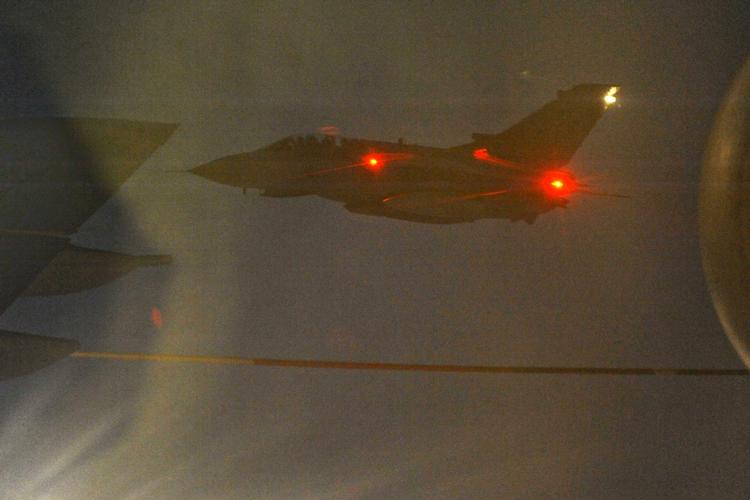 Bombeklar. Her et britisk Tornado jagerbomberfly under aktionen i Libyen. 