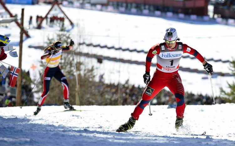 Sejrsmaskine. Marit Bjørgen har vundet fire World Cup-løb på bare en uge. 