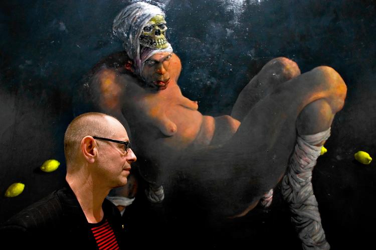 Kunstneren Michael Kvium er - igen - gået sammen med kokken Rasmus Grønbech om et gourmetarrangement. 