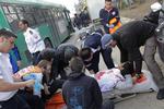 EKSPLOSION. Bomben, der sprang i Jerusalem i dag, var så kraftig, at den kunne høres over hele byen. 