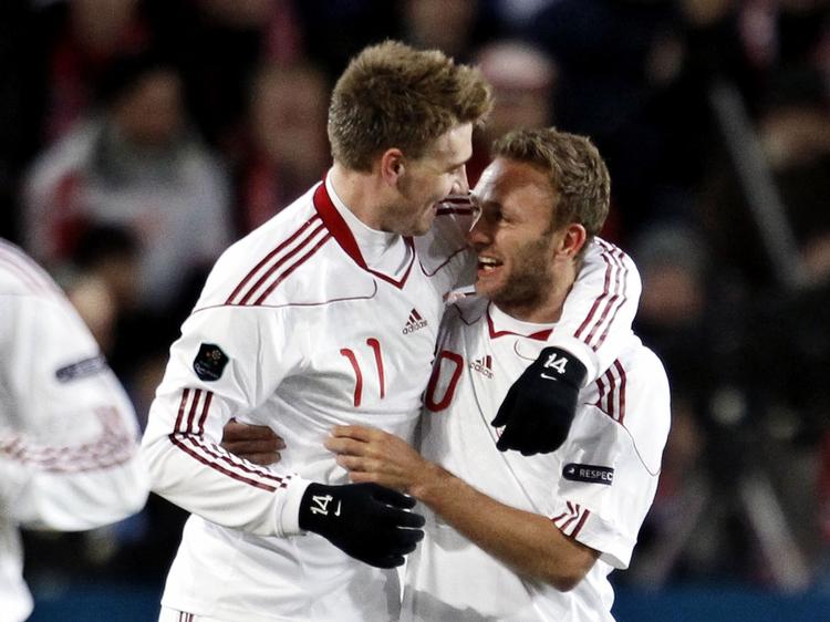 målet. En helflugter fra Dennis Rommedahl bragte Danmark foran 1-0. 