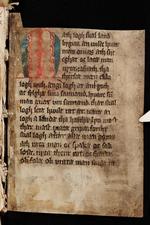 Hjemkomst. Efter flere hundrede år på den forkerte side af sundet, vender Jyske Lov nu hjem. Her et facsimile af et blad fra loven i en udgave fra omkring 1400-tallet. 