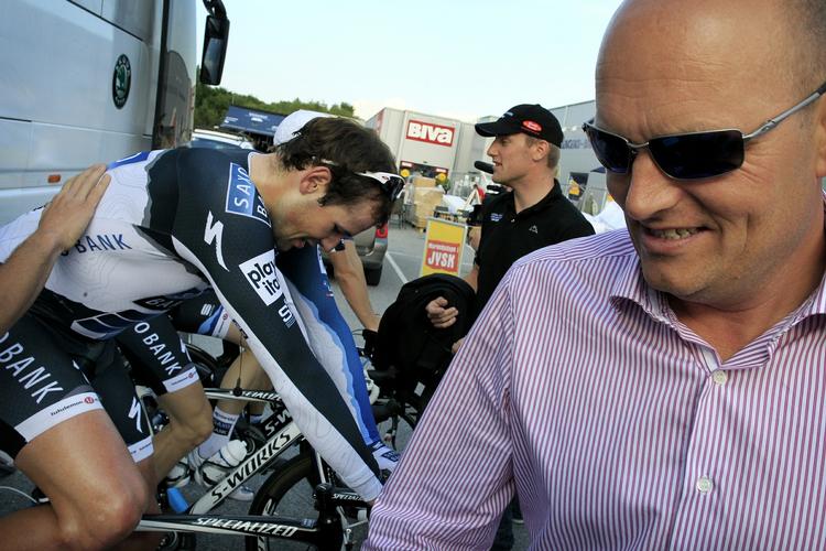 afbud. Sidste sæson vandt Alex Rasmussen (tv.) Grand Prix Herning for Bjarne Riis, men i år indgår løbet ikke i Saxo Bank-SunGards planer. 