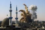 BESKYDNING. Nytårskrigen mellem Gaza og Israel blev indledt med bombe- og raketbeskydning af det Hamas-kontrollerede område, inden det israelske forsvar trængte ind i Gaza. Arkivfoto. 