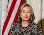 STÅLFAST. USA's udenrigsminister Hillary Clinton har ingen medlidenhed til overs for Moamar Gaddafi. 