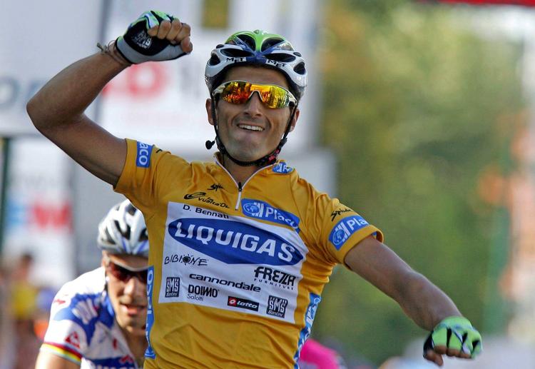 Daniele Bennati var i 2008 indehaver af den gule førertrøje under Vuelta Espana. Arkivfoto. 