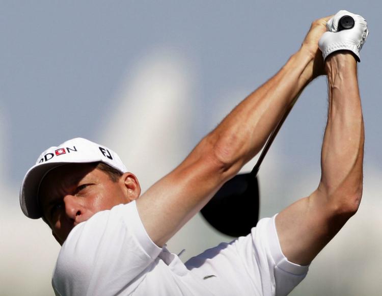 Nedtur. Anders Hansen havde ikke heldet med sig og er færdig ved US Masters 2011. 