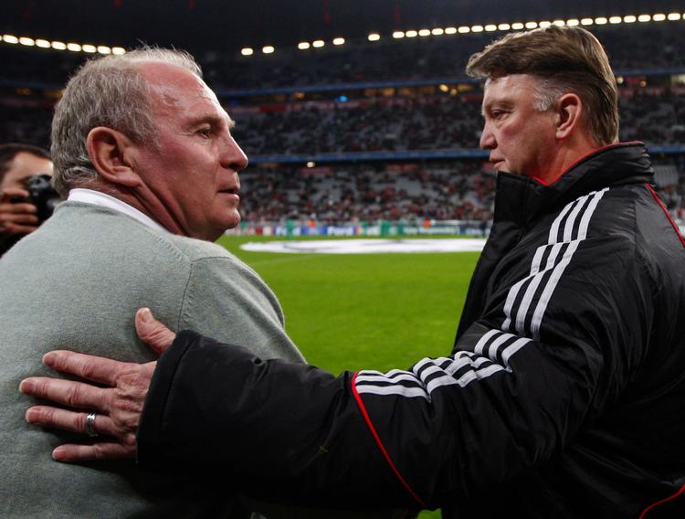 tvekamp. Den verbale infight mellem Hoeness (t.v.) og van Gaal fortsætter. Arkivfoto. 