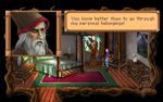 Troldmanden i den moderniserede udgave af King's Quest III er lige så arrig og irriterende som han altid har været. 