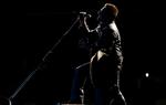 Størst. Der vil nok være dem, der mener, at Stones altid vil være de største, men turnerekorden har U2 nu pillet fra dem. Her skråler Bono på Morumbi stadion i Sao Paul, Brasilien 9. april i år. 