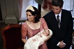 Kronprinseparret med nydøbte Isabella Henrietta Ingrid Margrethe. 
