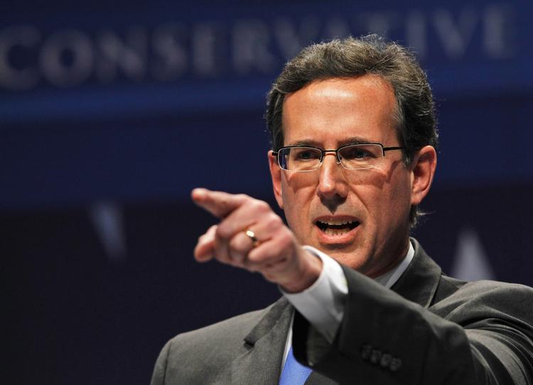 Kandidat. Rick Santorum holder her tale ved et konservativ, politisk arrangement tidligere på året. 