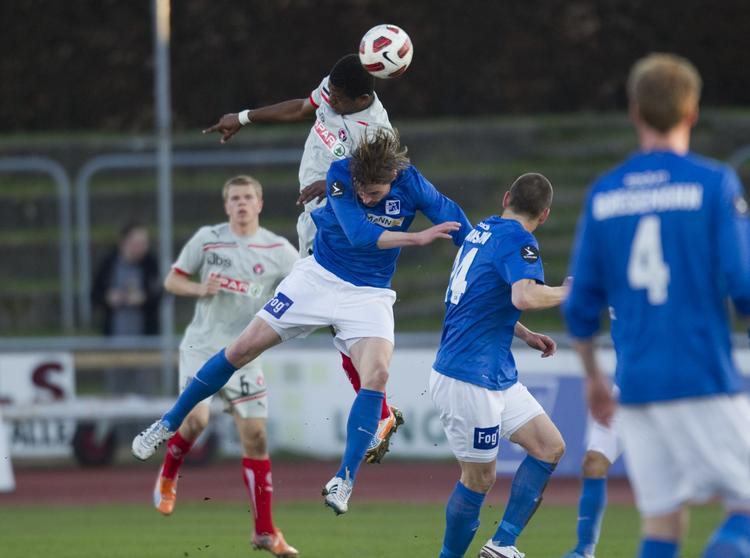Sejr. Lyngby skabte mod FC Midtjylland vigtig luft til nedrykningsstregen. 