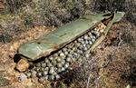 Klyngebomber. Gaddafi-regimet bruger angiveligt den kontroversielle ammunition i Misrata. Billedet er et arkivbillede af en klyngebombe - typen brugt i Misrata kan være en anden. 