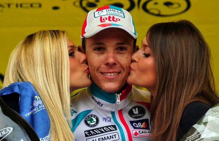 kys. Med sejren i Amstel Gold Race gjorde Philippe Gilbert sig fortjent til yderligere kindkys. 