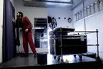 Entre. Hr. Skæg gør klar til at gå på scenen og underholde de omkring 750 børn og forældre, der var mødt op i  Slagelse Musikhus for at høre ham synge om alfabetet. 