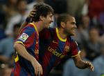 uovertruffen. Lionel Messi (t.v.) rundede 50 mål lørdag aften. Med mindst otte kampe tilbage i denne sæson har han adskillige muligheder for at udbygge rekorden. 