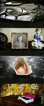 RUTH. Detaljer fra et hus i Danmark. Det hus, som en kvinde ved navn Ruth på et tidspunkt har forladt. 