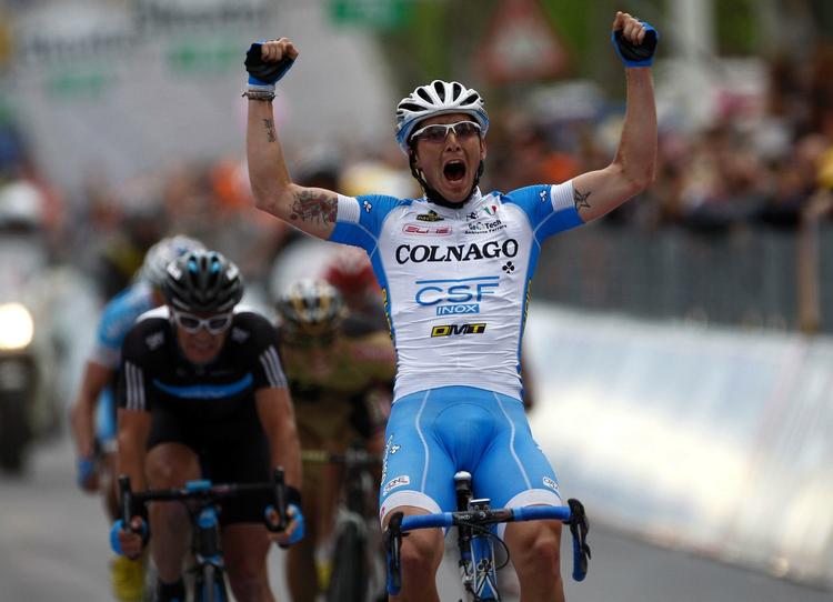 Dagens 24-årige italienske sejrherre Manuel Belletti (Colnago-CSF). 