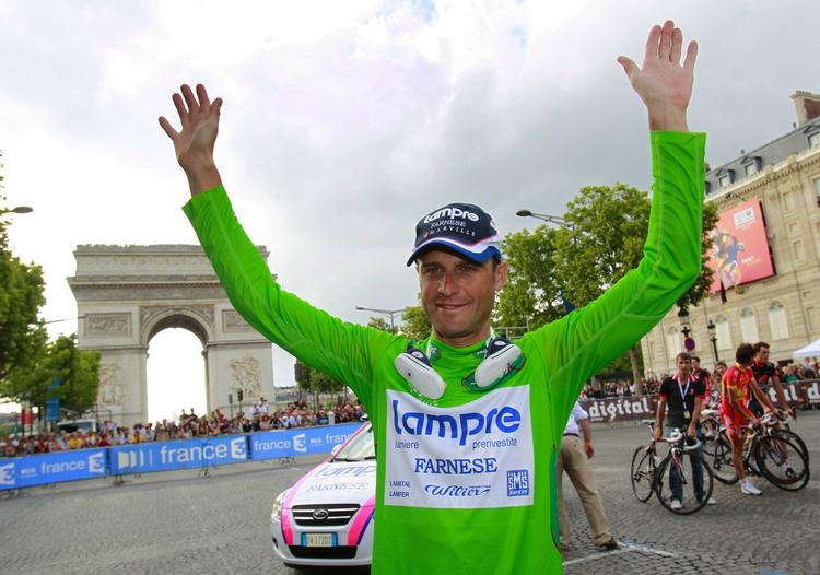 sprintertrøjen. Alessandro Petacchi endte som samlet vinder af den grønne pointtrøje efter årets Tour de France. Arkivfoto. 