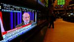 Tavshed. Der var for en sjælden gang tavshed på børsen på Wall Street, da Ben Bernankes pressemøde blev transmitteret. 
