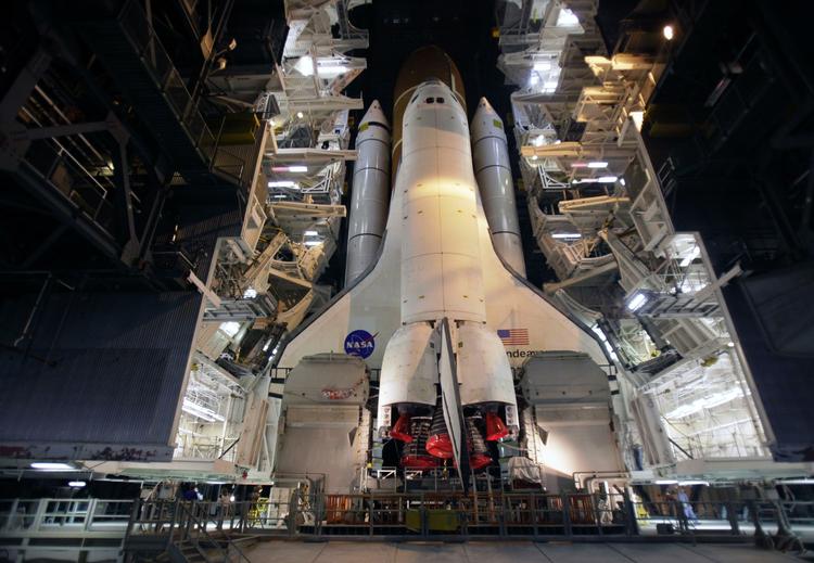 Rumfærge. Endeavour på blev sendt op mod ISS i dag for sidste gang. 