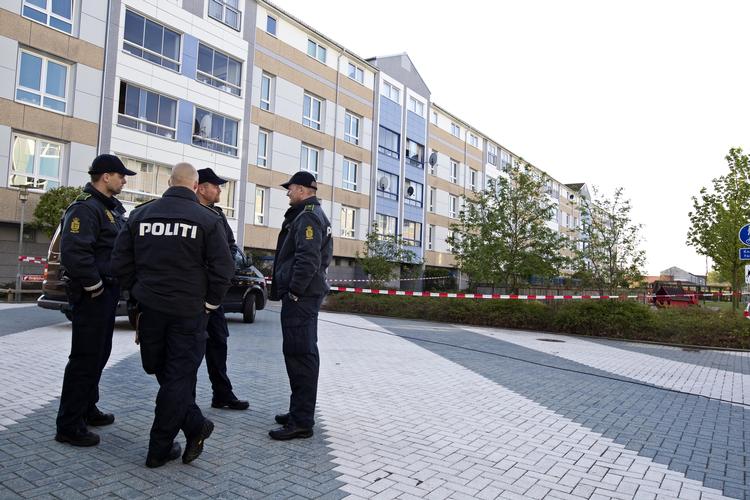 Aktion. Politiet begyndte deres aktion kl. 05 i morges i blandt andet boligområdet  Karlemosen 