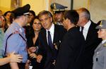 George Clooney i retten i Milano i juli sidste år. Her var Clooney vidne i en sag mod nogle fupmagere, der misbrugte skuespillerens navn til at sælge tøj. 