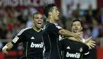 Superstjerne. Fire gange kunne holdkammeraterne juble over en Cristiano Ronaldo-scoring. 