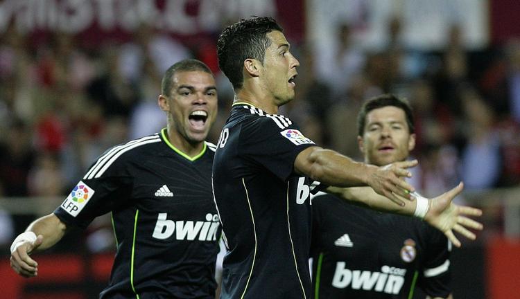 Superstjerne. Fire gange kunne holdkammeraterne juble over en Cristiano Ronaldo-scoring. 