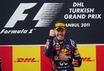 suveræn. Tre ud af fire Formel 1-løb i 2011 har givet sejr til Sebastian Vettel. 