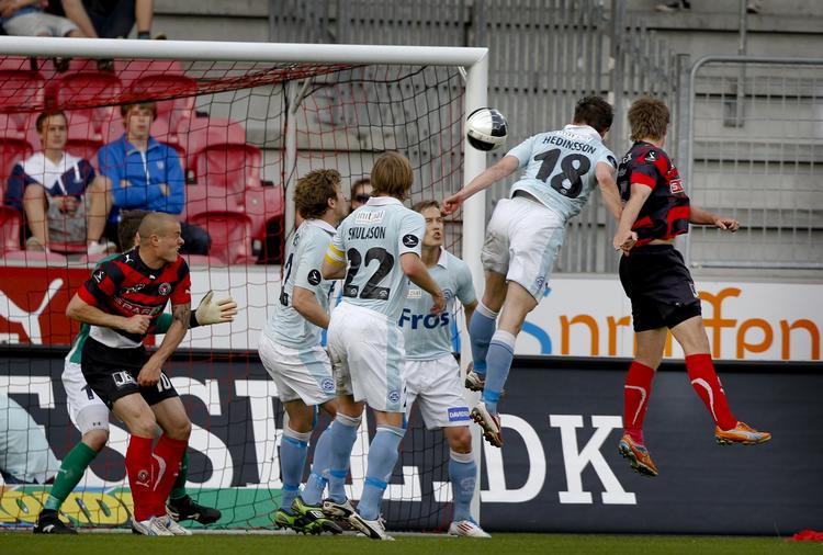 Opgør Jesper Lauridsen blev matchvinder i en chancerig kamp i Herning. 