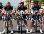 Minde. Der blev holdt et minuts stilhed til ære for Wouter Weylandt inden dagens start. 