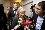 Danish People's Party Leader Pia Kjærsgaard  and Peter Skaarup. Archive. 