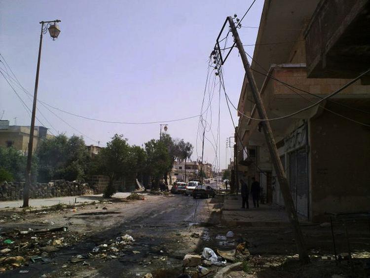 Ødelæggelser. Den syriske befolkning frygter Assad-regimets angreb mod demonstranter. 