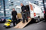 cykel- service Cykelmekanikere fra Baisikeli på vej på arbejde hos Rambøll i Ørestad. Medarbejderne får ordnet cyklerne i løbet af dagen og kan hoppe på et trimmet transportmiddel ved fyraften. 