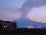Udbrud. Danske flyversoldater fik taget dette billede under udbrudet i Etna i morges. 