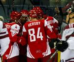 VÆRTSSKAB. Danmarks ishockeylandshold kommer ikke til at juble på hjemmebane i 2016. 