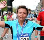 Overskud. Karen Stuven løb i tiden 3:57:50 og var en af de få, som havde lidt kræfter tilbage mod slutningen af sidste års maraton. Foto: Marathon-Photos 