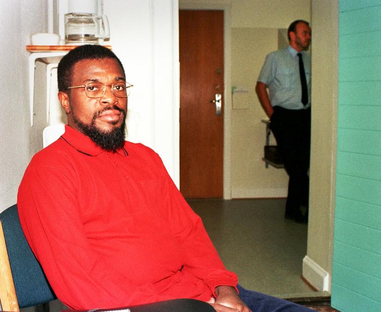 Anholdt. Innocent Sagahutu i Ringkøbing i Arrest i 2000, hvor han opholdt sig, inden han blev udleveret til FN-domstolen i Tanzania. 