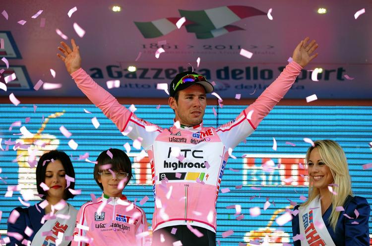 anklage. Mark Cavendish kom i den rosa førertrøje efter anden etape i årets Giro, da han blev nummer to i spurten. 