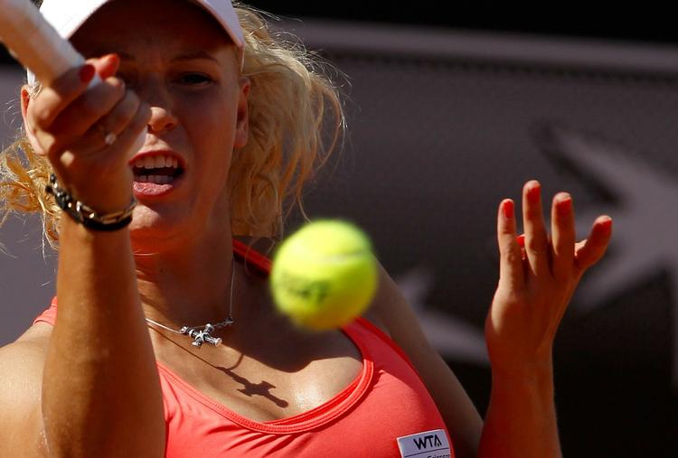 UDE. Det lykkedes ikke Caroline Wozniacki at komme til tops ved WTA-turneringen i Rom. 